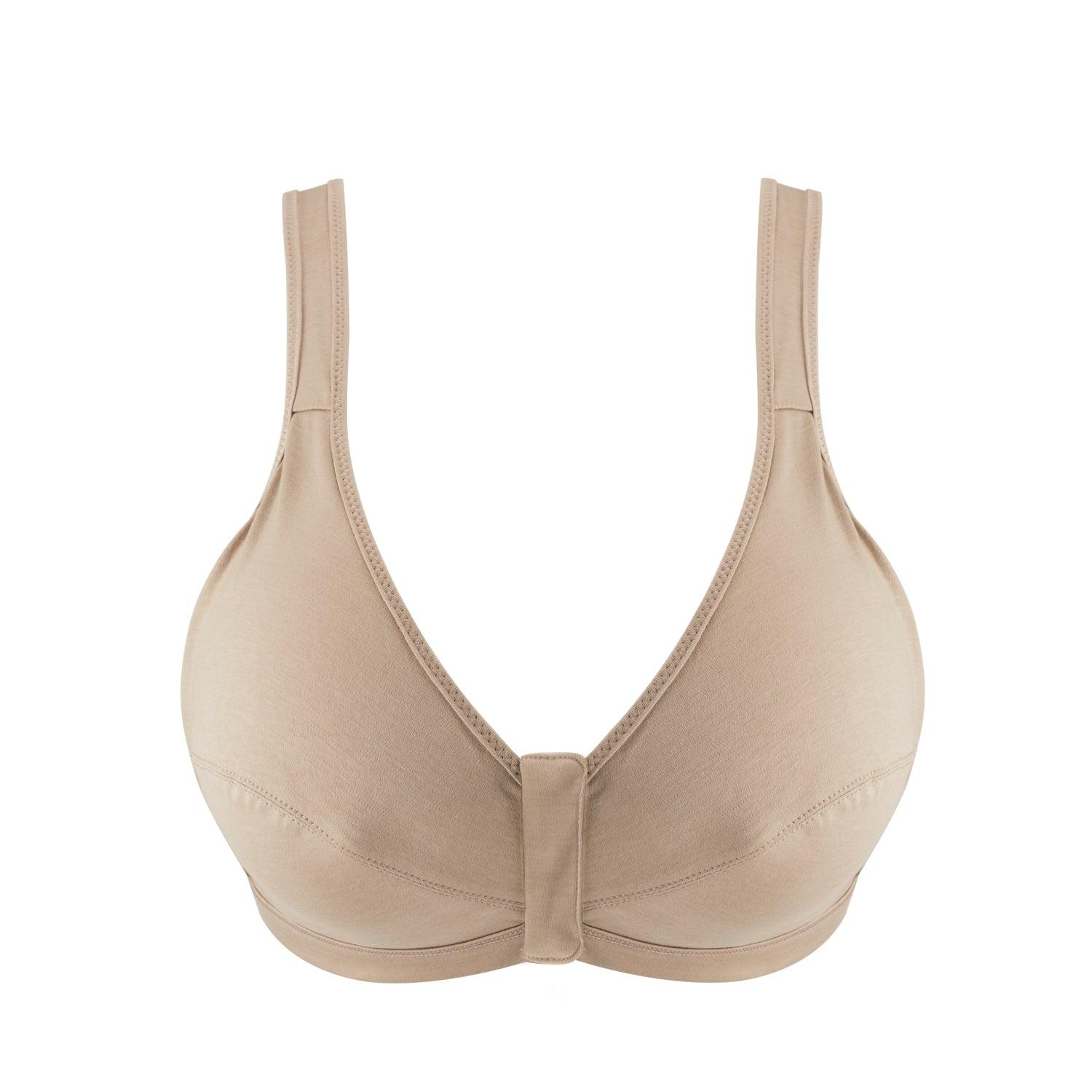 Project Cece  Shell - Full Cup Front Closure Silk & Organic Cotton  Wireless Bra