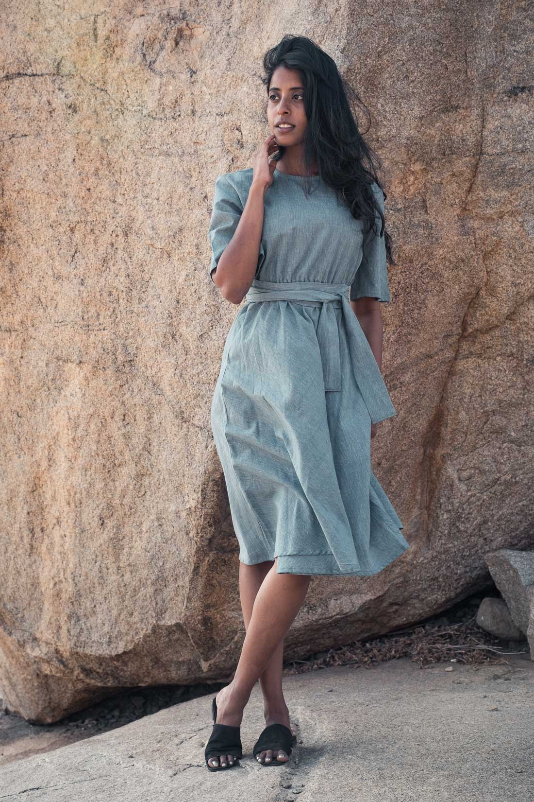 Dress Kamya Azure from Jyoti - Fair Works Dress Kamya Azure from Jyoti - Fair Works