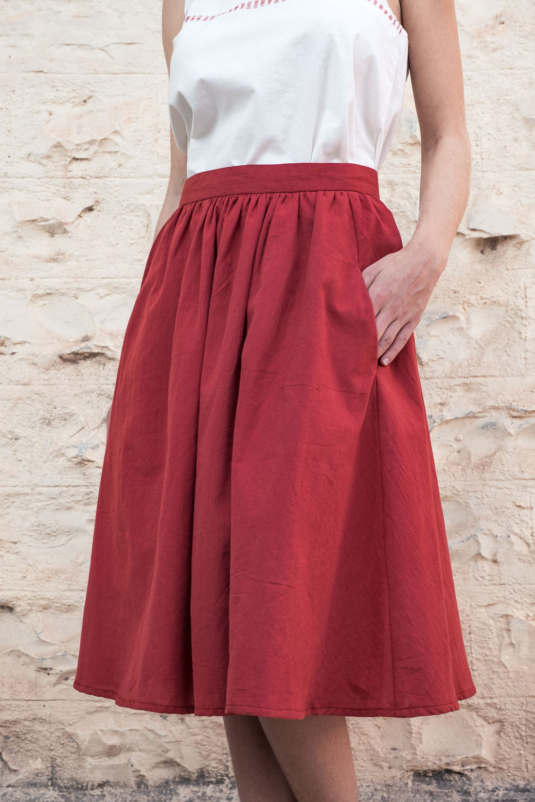 Skirt Rashmi Ruby from Jyoti - Fair Works Skirt Rashmi Ruby from Jyoti - Fair Works