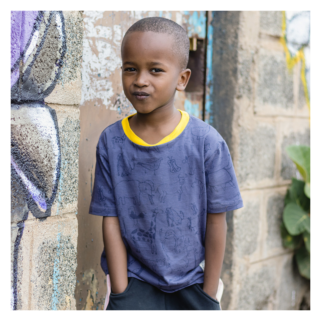 WANYAMA Kids Shirt via Kipepeo-Clothing