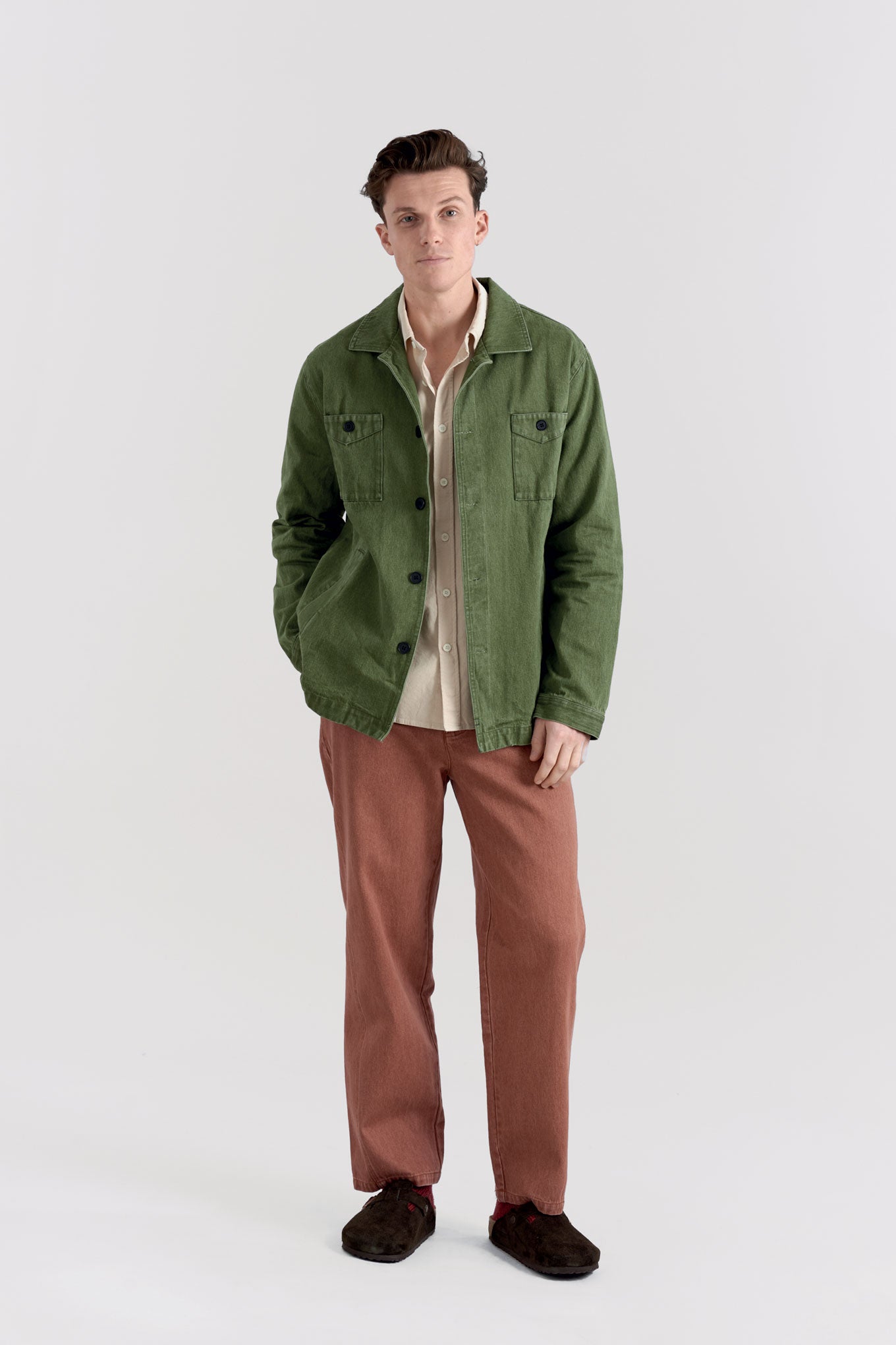 Project Cece | STANLEY Overshirt - Green Wash