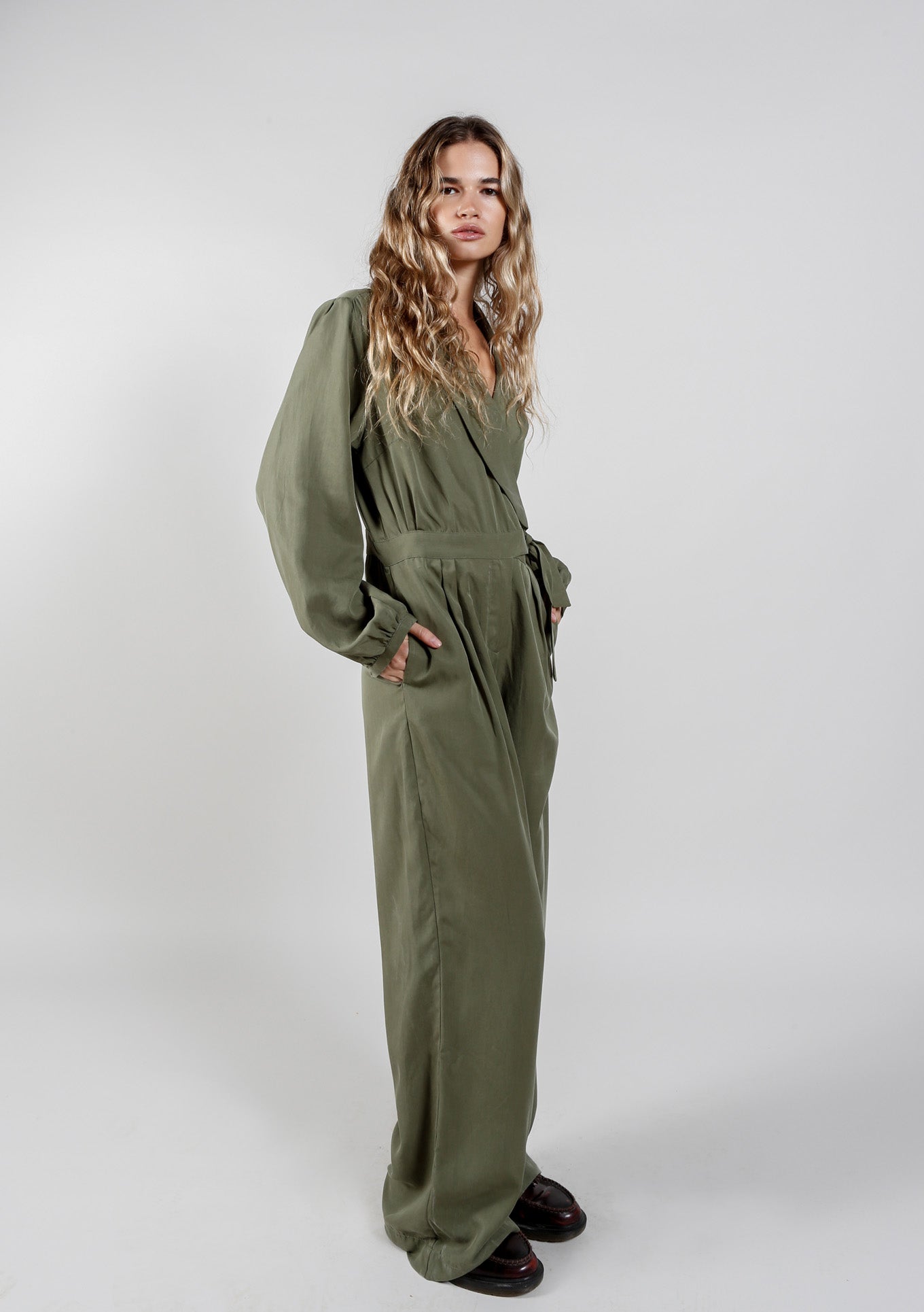 Project Cece | KANGRA Tencel Jumpsuit - Green