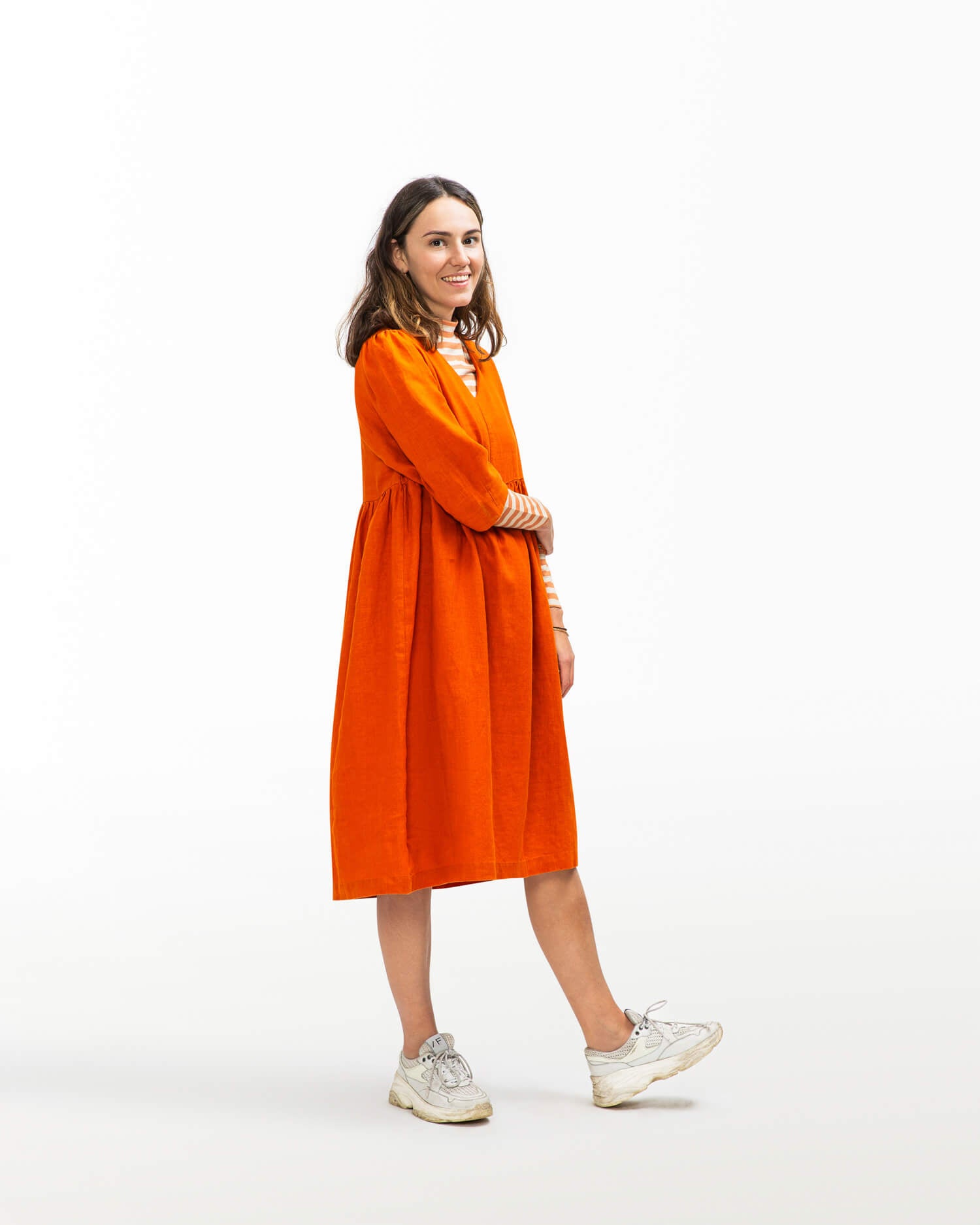 Project Cece | Elegant Midi Dress squash