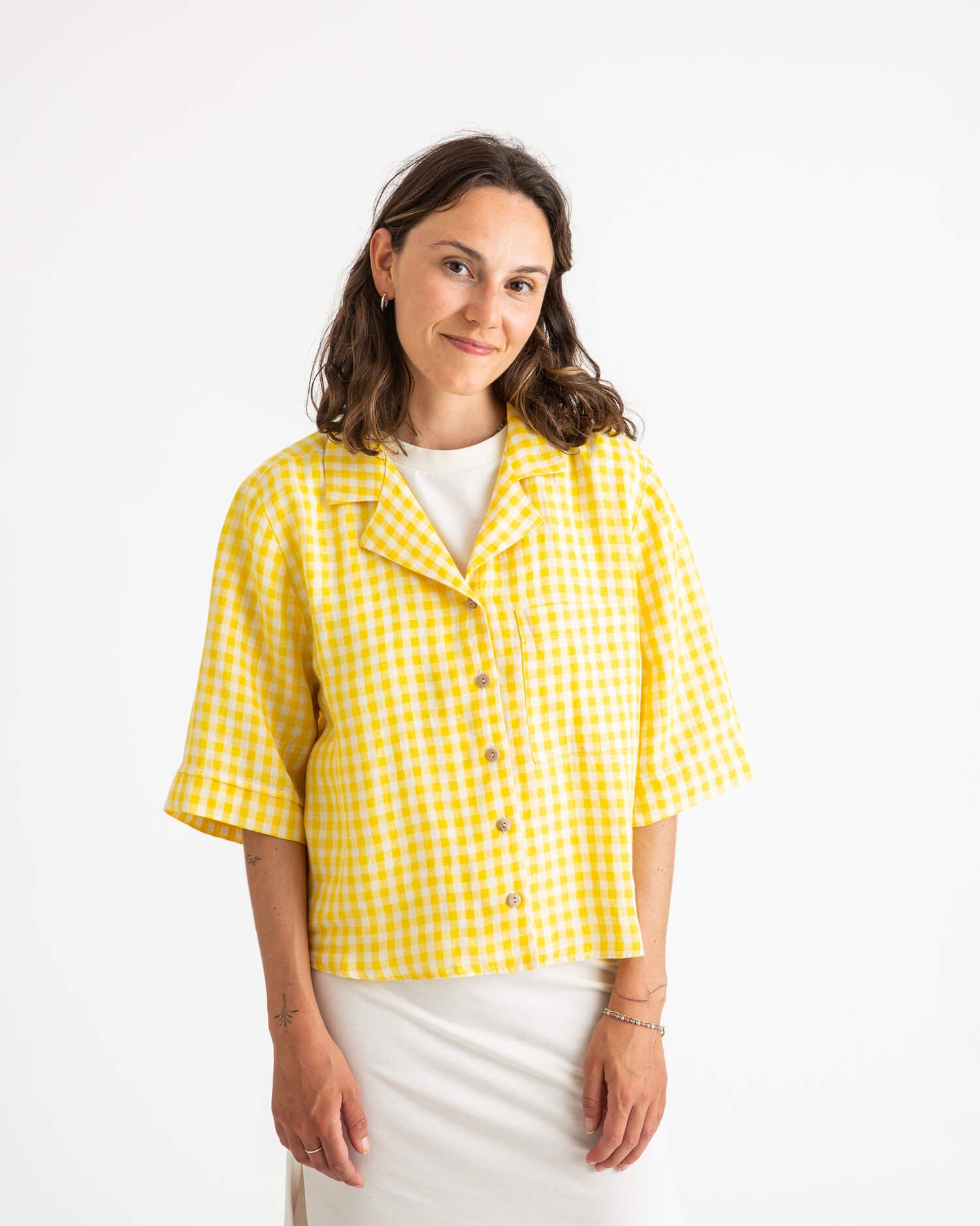 Gingham blouse discount