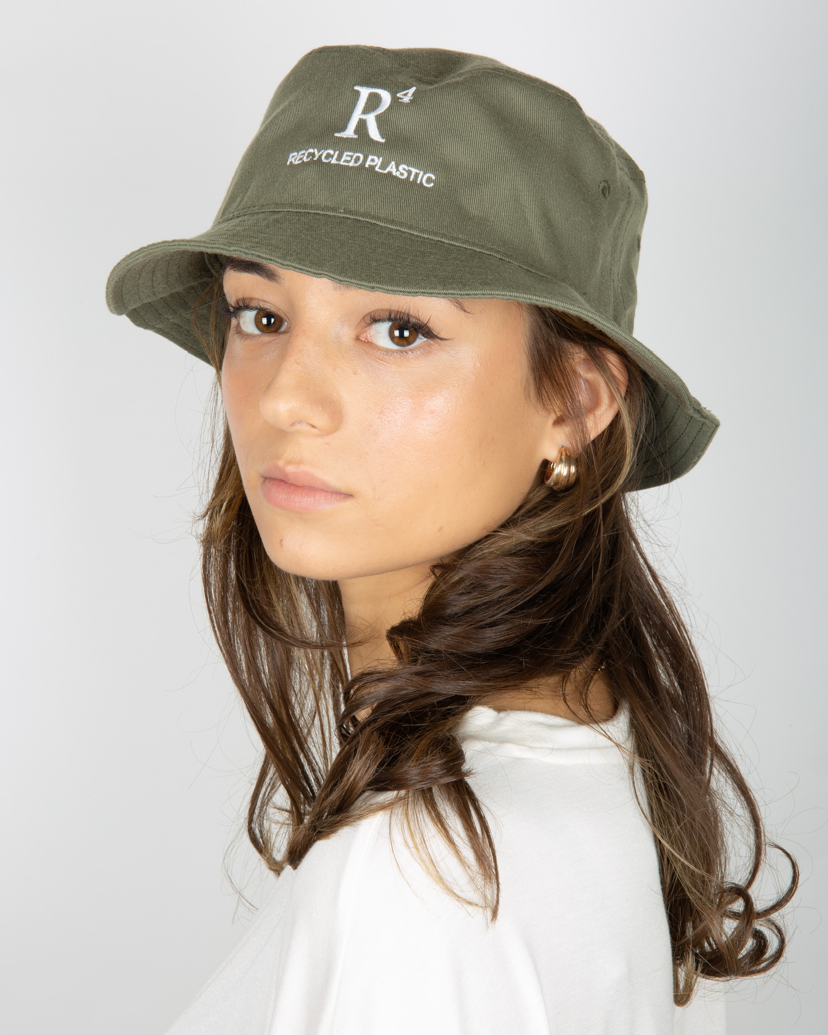 Project Cece RECYCLED PLASTIC BUCKET HAT KHAKI