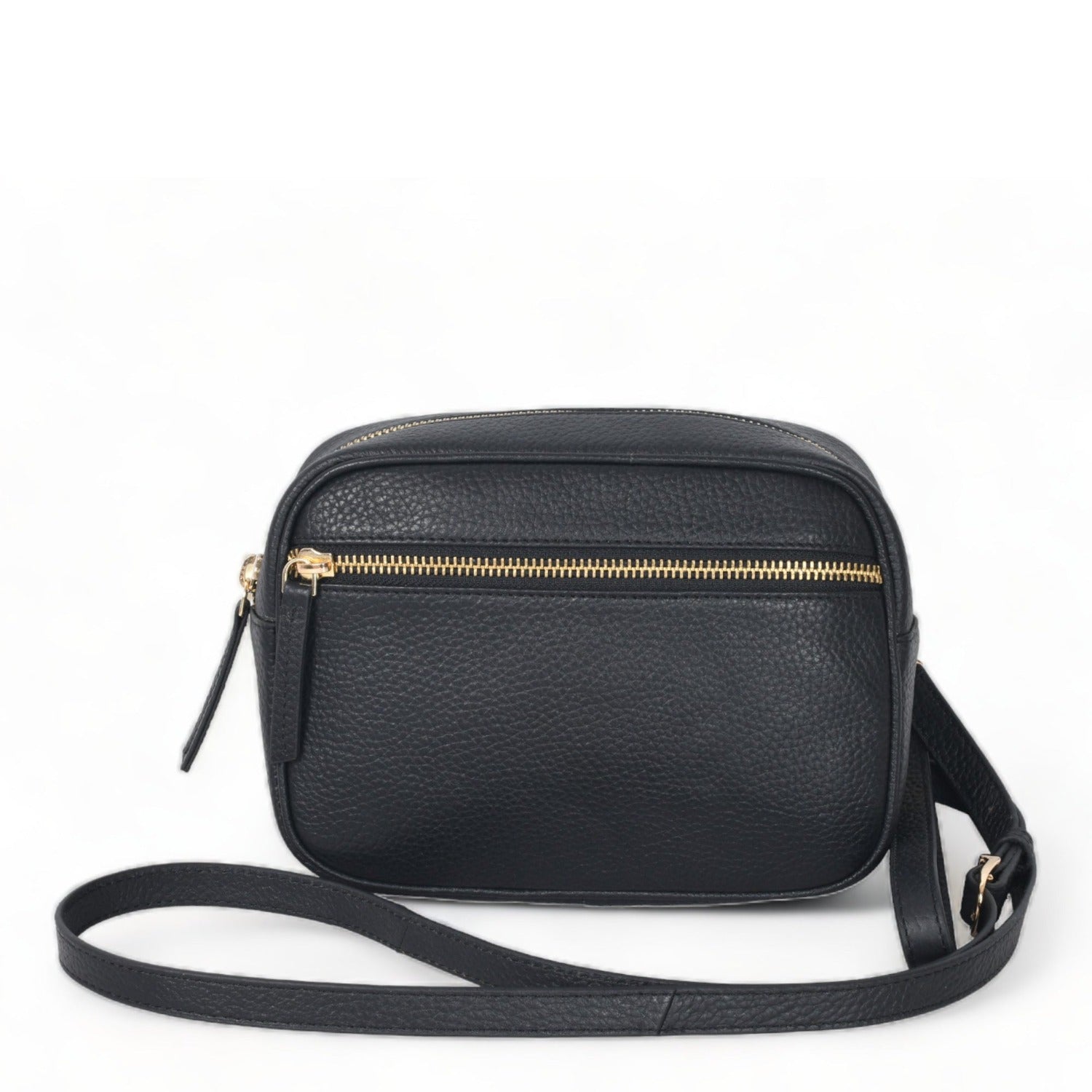 Project Cece | Black Convertible Leather Crossbody Belt Bag