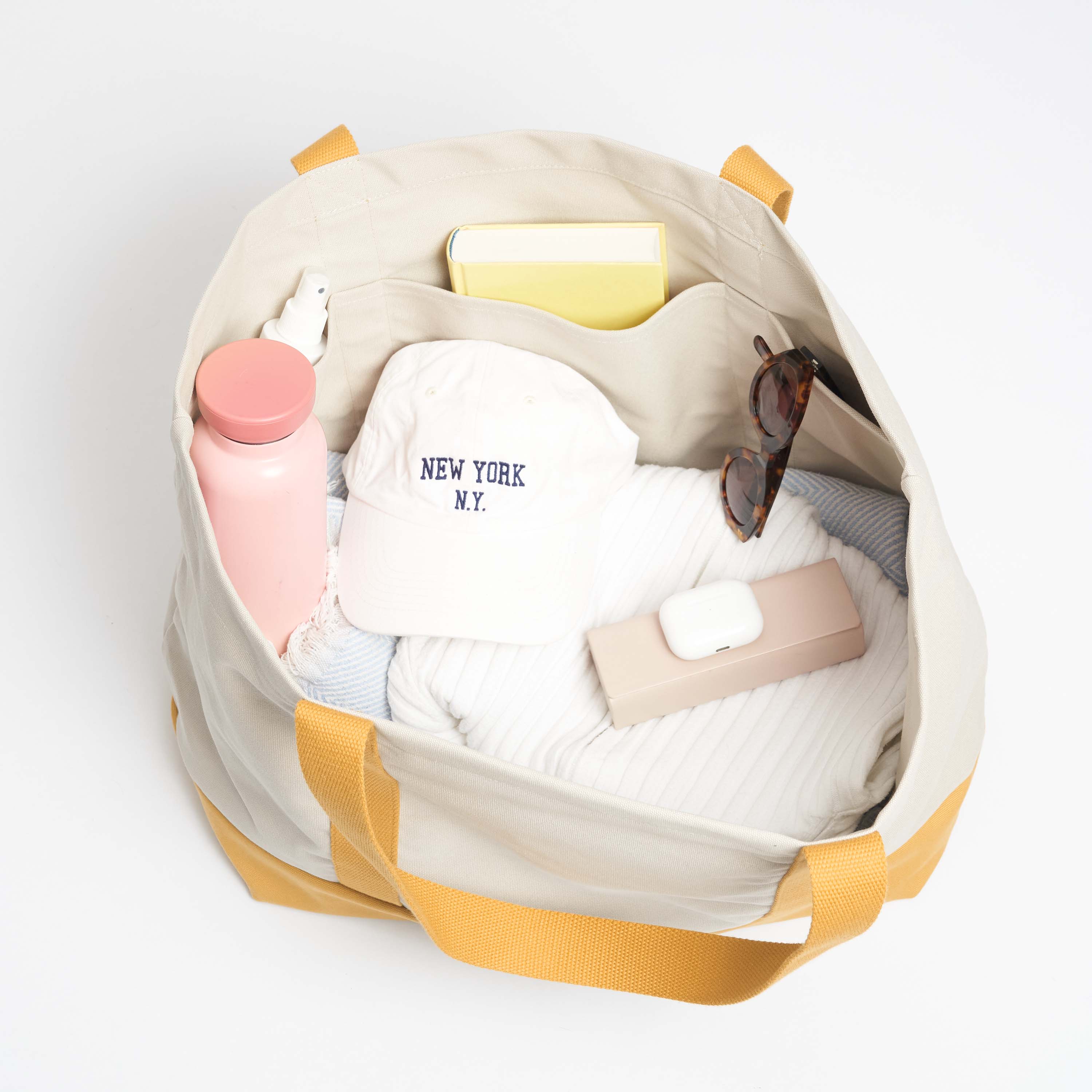 Project Cece | Beach Bag - Sand/Mustard