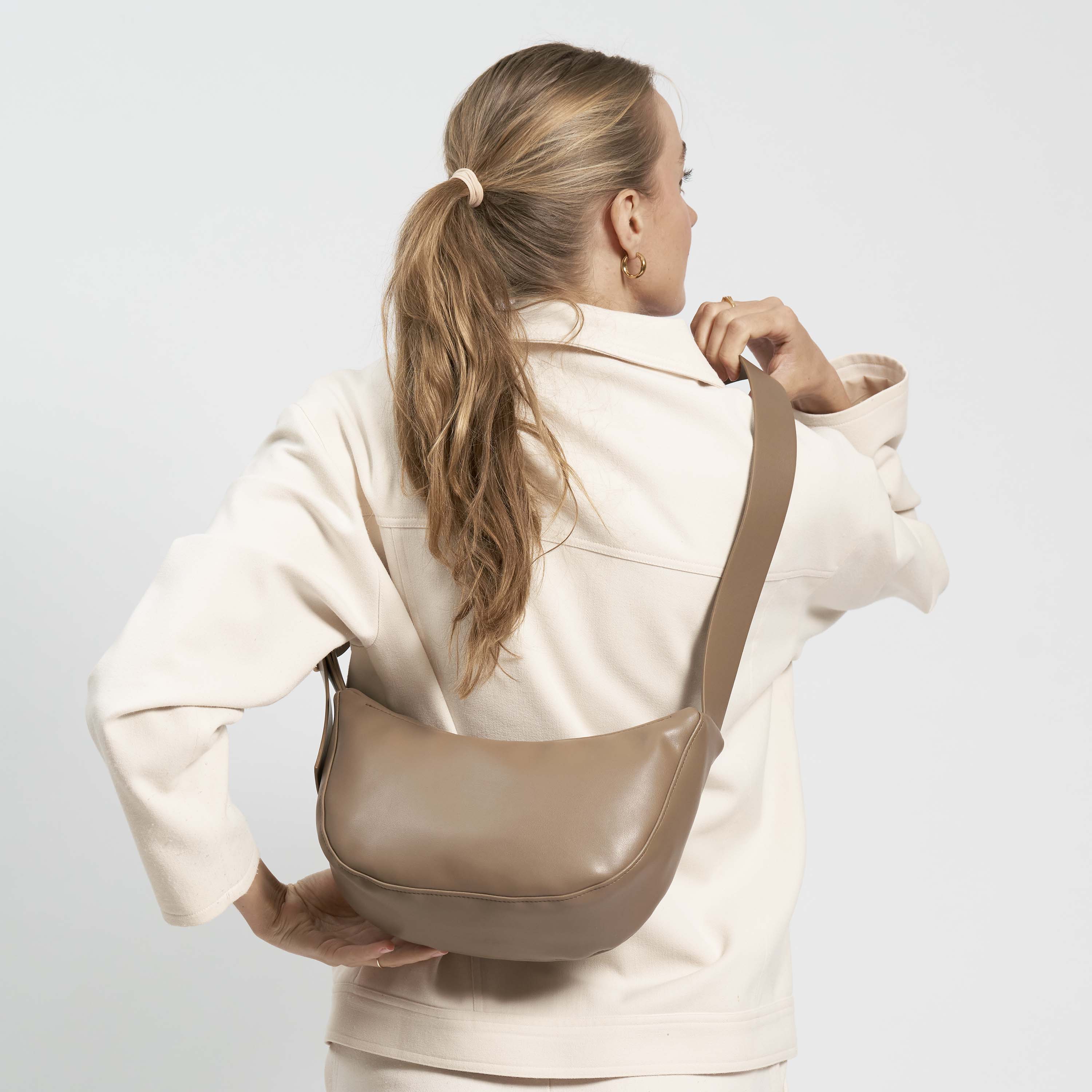 Project Cece | Half Moon Bag S - Mocha Brown