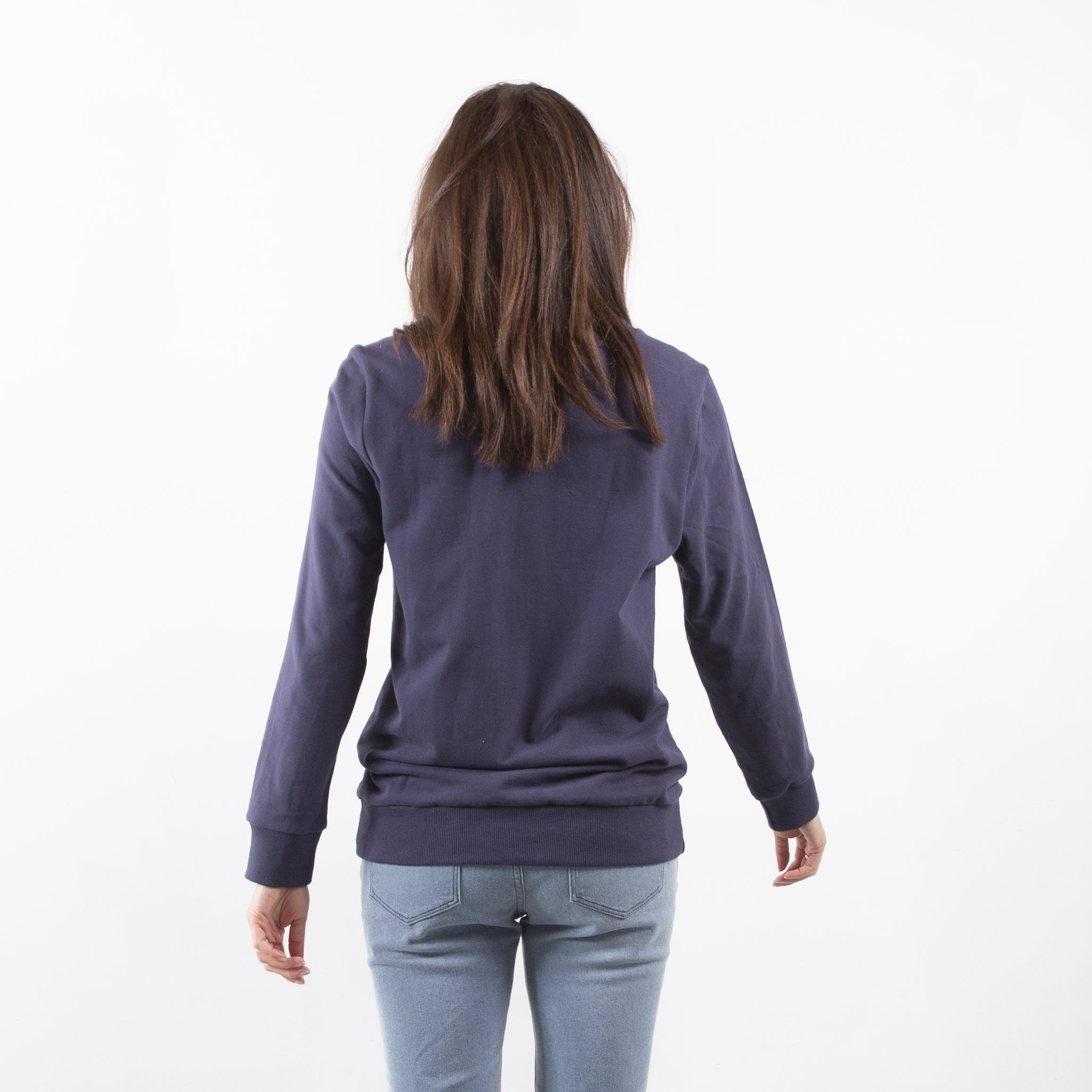 Sweatshirt Inside Out - Gerecycled Biologisch Katoen - Navy blauw en lichtgroen from The Driftwood Tales Sweatshirt Inside Out - Gerecycled Biologisch Katoen - Navy blauw en lichtgroen from The Driftwood Tales