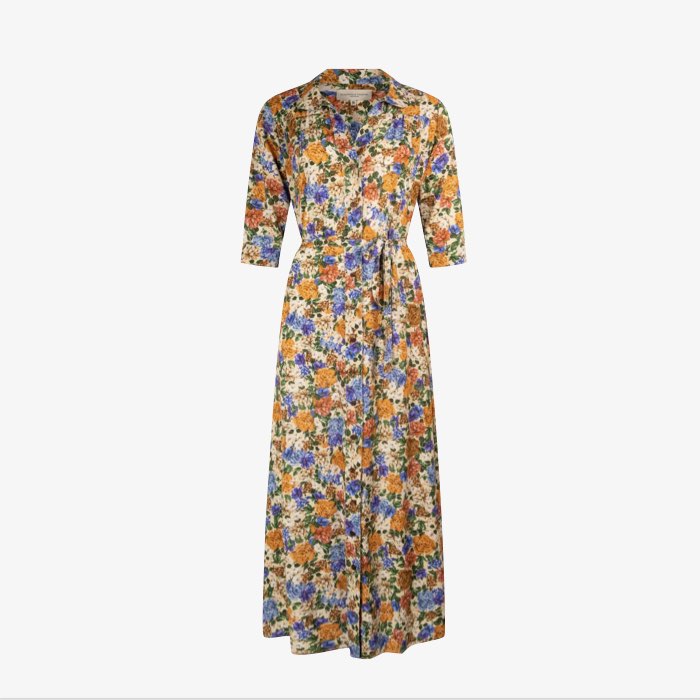 Maxi Jurk Jess Elements of Freedom Blauw Oranje